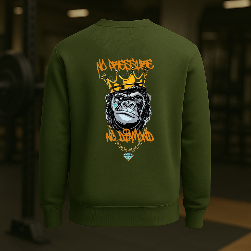 Core Mentality Sweatshirt Tactical Khaki - Flame Orange