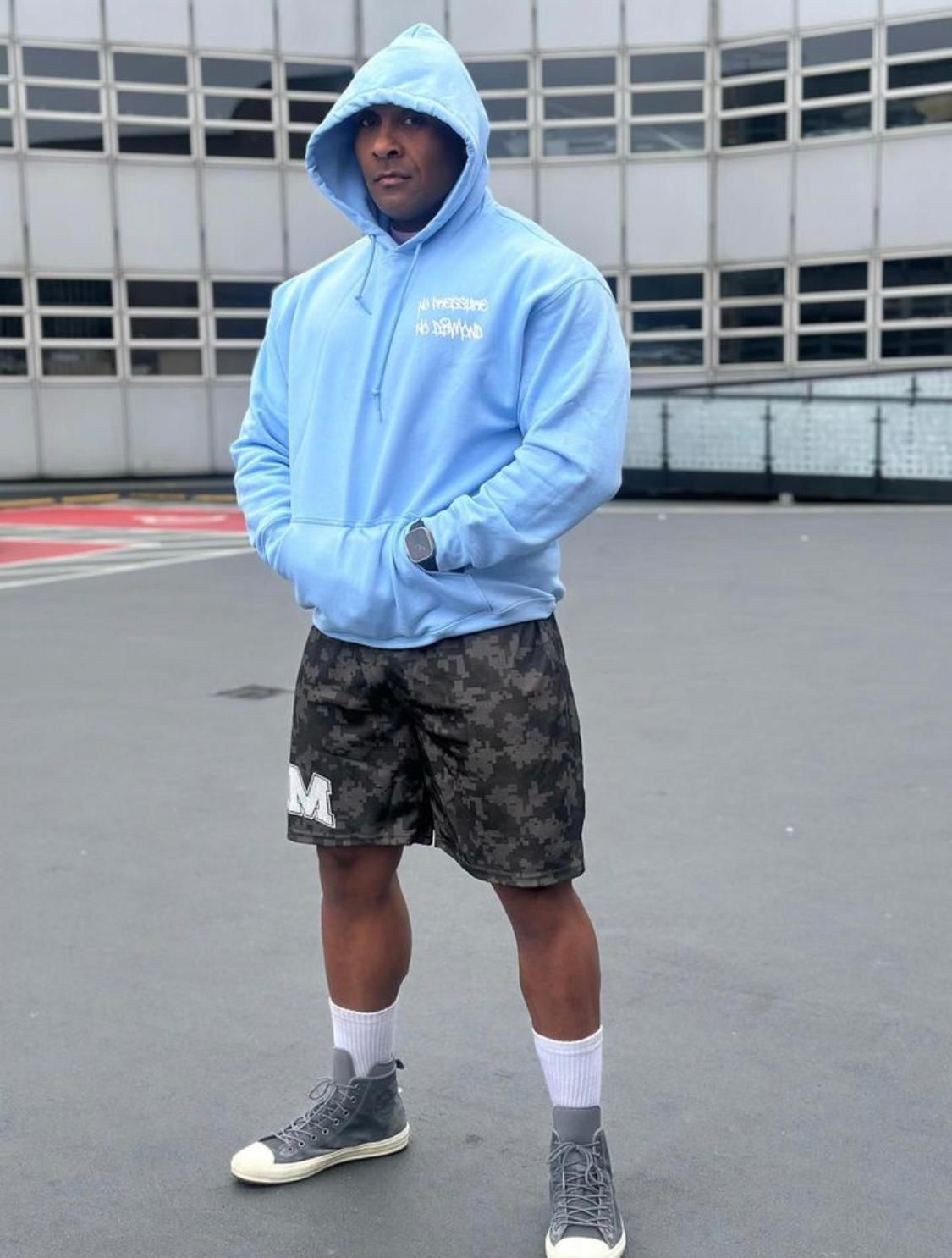 Signature Double Print Hoodie - Ice Surge