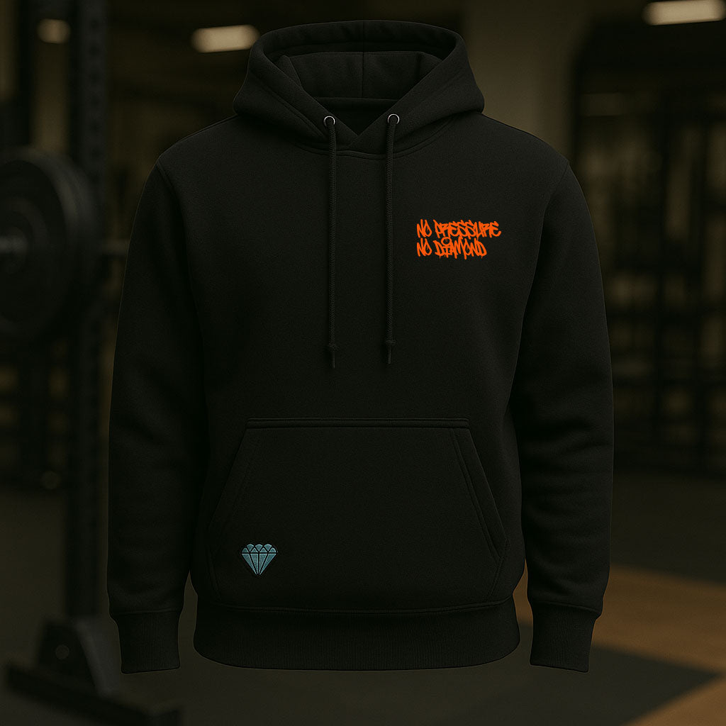 Signature Double Print Hoodie - Flame Orange