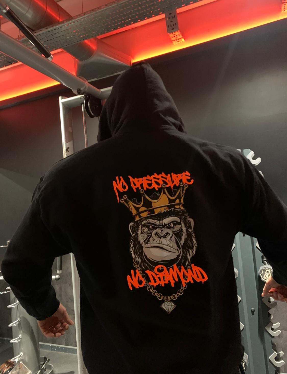 Signature Double Print Hoodie - Flame Orange
